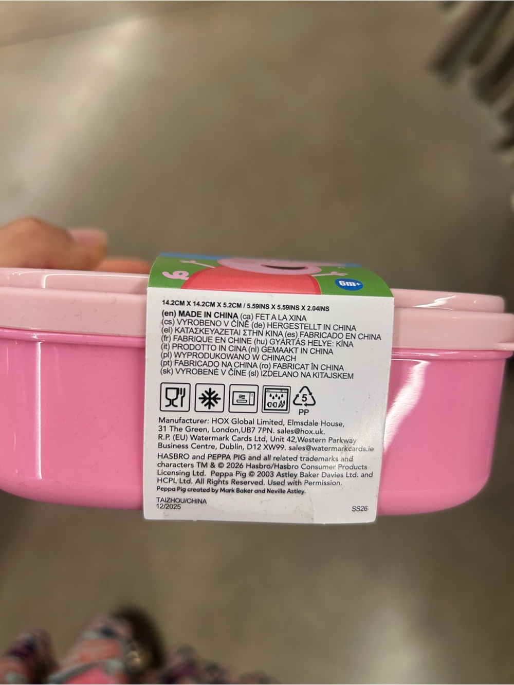 NWT Peppa Pig Pink Snack Pot - Picture 2 of 2
